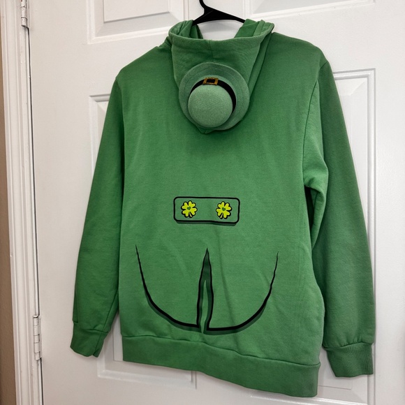 Mad Engine Hoodie w/ Hat & Mask Full‎ Zip Jacket Green St Patrick's Day Child XL - Picture 8 of 11
